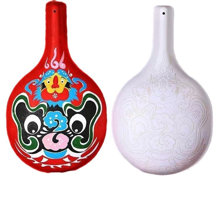 Hand-painted DIY intangible cultural heritage handicraft Beijing Opera horse spoon gourd face mask